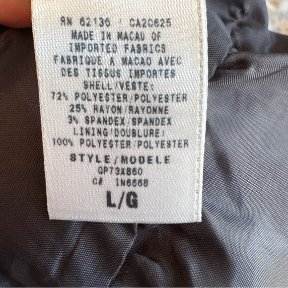 Guess Y2K Office Siren‎ Cap Sleeve Blazer Sz L Gray Pinstripe Sexy 90s NO BELT - Picture 11 of 15